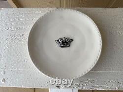 Rae Dunn Crown Salad Plate Set Of 4 Rare Vintage EUC Artisan Royal