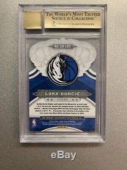 Rare! 2018 Crown Royale Luka Doncic Red Auto Rc #7 Bgs 9.5 Gem #/99 Mavs