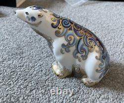 Rare Collectible Royal Crown Derby Aurora Polar Bear Limited Edition of 1500