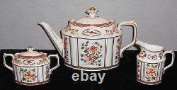 Rare! Discontinued Royal Crown Derby Honeysuckle Pattern 5 Piece Tea Set New