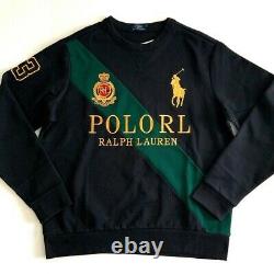 Rare Polo Ralph Lauren Big Pony Royal Crest Crown Green Gold Sweatshirt L Crizzy