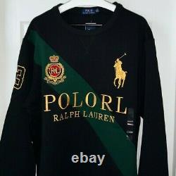 Rare Polo Ralph Lauren Big Pony Royal Crest Crown Green Gold Sweatshirt L Crizzy