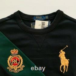 Rare Polo Ralph Lauren Big Pony Royal Crest Crown Green Gold Sweatshirt L Crizzy