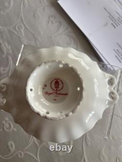 Rare Royal Crown Derby Antoinette Footed Sweet Dish in Bone China