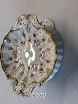 Rare Royal Crown Derby Antoinette Footed Sweet Dish in Bone China