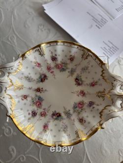 Rare Royal Crown Derby Antoinette Footed Sweet Dish in Bone China
