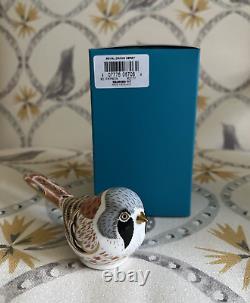 Rare Royal Crown Derby Bearded Tit Paperweight. Gold Stopper. Boxed. Pristine