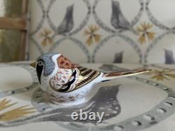 Rare Royal Crown Derby Bearded Tit Paperweight. Gold Stopper. Boxed. Pristine