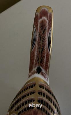 Rare Royal Crown Derby Bearded Tit Paperweight. Gold Stopper. Boxed. Pristine