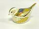 Rare Royal Crown Derby Finch Paperweight Gold Stopper