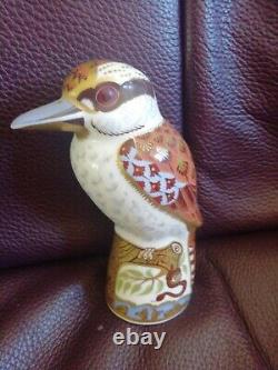 Rare Royal Crown Derby Kookaburra Paperweight Gold Stopper