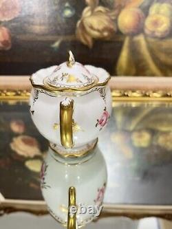 Rare Royal Crown Derby Pinxton Roses Sugar Pot -1st Quality