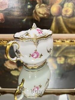 Rare Royal Crown Derby Pinxton Roses Sugar Pot -1st Quality