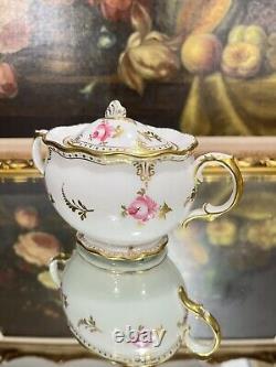 Rare Royal Crown Derby Pinxton Roses Sugar Pot -1st Quality