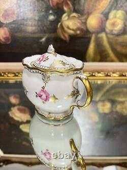 Rare Royal Crown Derby Pinxton Roses Sugar Pot -1st Quality