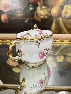 Rare Royal Crown Derby Pinxton Roses Sugar Pot -1st Quality