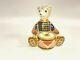 Rare Royal Crown Derby Teddy Bear With Drum Paperweight Avc