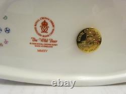 Rare Royal Crown Derbythe Wild Boar Large With Gold Stopper Excellent Cond