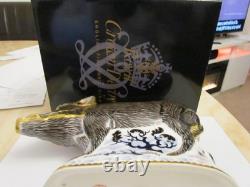 Rare Royal Crown Derbythe Wild Boar Large With Gold Stopper Excellent Cond