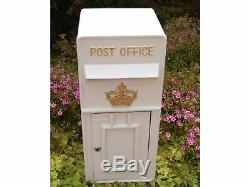Replica GPO Wall Mounted Royal Mail Crown Emblem Post Box Or Letter Box White