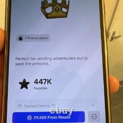 Roblox 8-Bit Royal Crown Virtual Collectible Digital In-Game Item