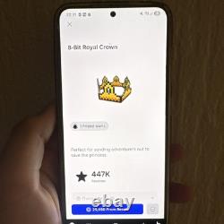 Roblox 8-Bit Royal Crown Virtual Collectible Digital In-Game Item
