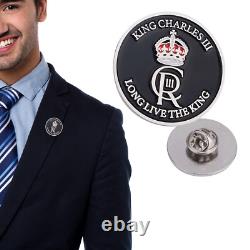 Royal Crown Coronation Lapel Pin Badge King Charles III Metal Brooch British