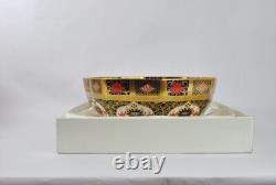 Royal Crown Derby 1128 Old Imari 8 Gold Octagonal Bowl Gift Boxed