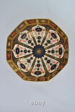 Royal Crown Derby 1128 Old Imari 8 Gold Octagonal Bowl Gift Boxed