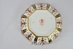 Royal Crown Derby 1128 Old Imari 8 Gold Octagonal Bowl Gift Boxed