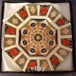 Royal Crown Derby 1128 Old Imari SGB Octagonal Plate 22.5cm wide Original Box