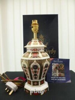 Royal Crown Derby 1128 Old Imari Table Lamp Boxed 1st Quality Unused Made In UK