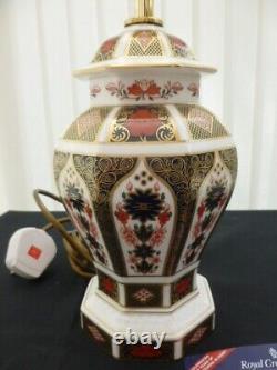 Royal Crown Derby 1128 Old Imari Table Lamp Boxed 1st Quality Unused Made In UK