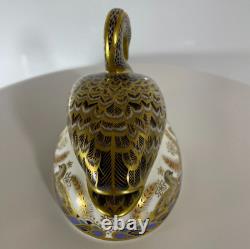 Royal Crown Derby 1st Quality Black Swan Paperweight
