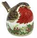 Royal Crown Derby 1st Quality Christmas Wreath Robin Paperweight, New