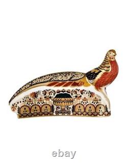 Royal Crown Derby 1st Quality Golden Pheasant Paperweight
