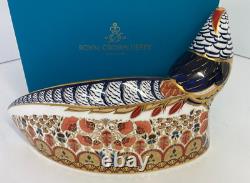 Royal Crown Derby 1st Quality Lady Amherst Pheasant Paperweight