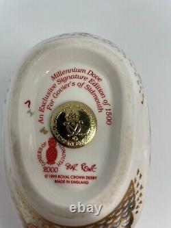 Royal Crown Derby 1st Quality Millennium Dove Paperweight