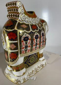Royal Crown Derby 1st Quality Old Imari L/S Harrods Elephant Paperweight