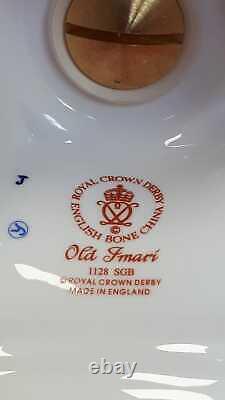 Royal Crown Derby 1st Quality Old Imari Solid Gold Band Candlestick Large 27cm