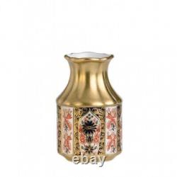 Royal Crown Derby 1st Quality Old Imari Solid Gold Band Golden Primrose Vase