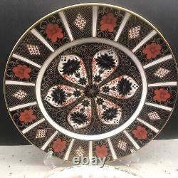 Royal Crown Derby 1st Quality Pair Of Old Imari 1128 27 Cm Dinner Plates 1975