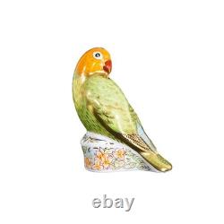 Royal Crown Derby 1st Quality Pair of Lovebird Paperweights
