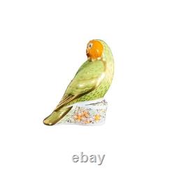 Royal Crown Derby 1st Quality Pair of Lovebird Paperweights