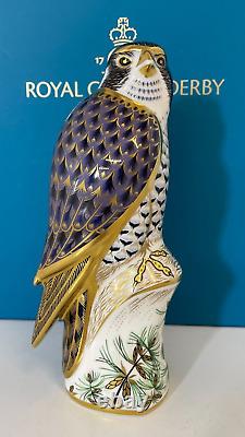 Royal Crown Derby 1st Quality Peregrine Falcon Paperweight