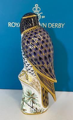 Royal Crown Derby 1st Quality Peregrine Falcon Paperweight
