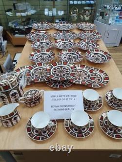 Royal Crown Derby 2nd Quality Old Imari 33 PIECE DINNER SET. BRAND NEW