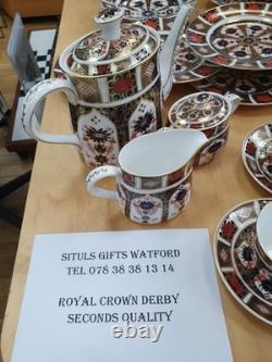 Royal Crown Derby 2nd Quality Old Imari 33 PIECE DINNER SET. BRAND NEW