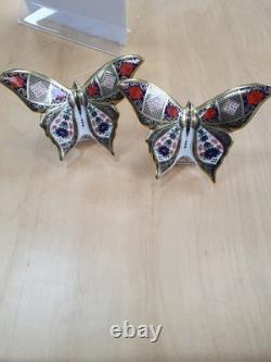 Royal Crown Derby 2nd Quality Old Imari SGB Pair of Butterflies