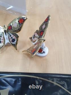 Royal Crown Derby 2nd Quality Old Imari SGB Pair of Butterflies